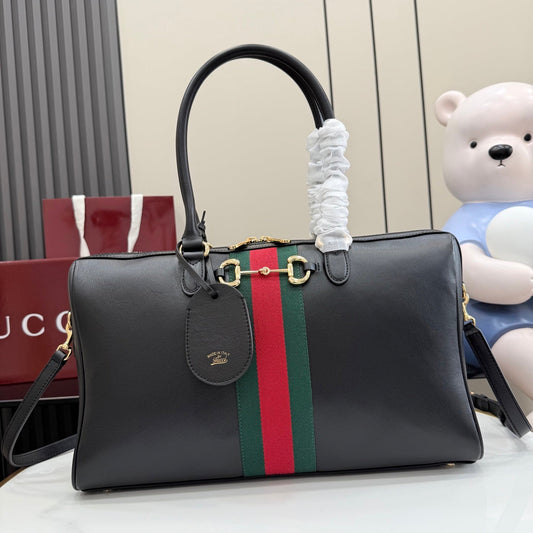 Gucci 2026 Borsetto Boston Bag Black Leather