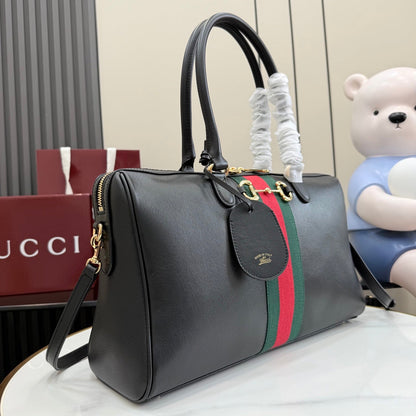 Gucci 2026 Borsetto Boston Bag Black Leather