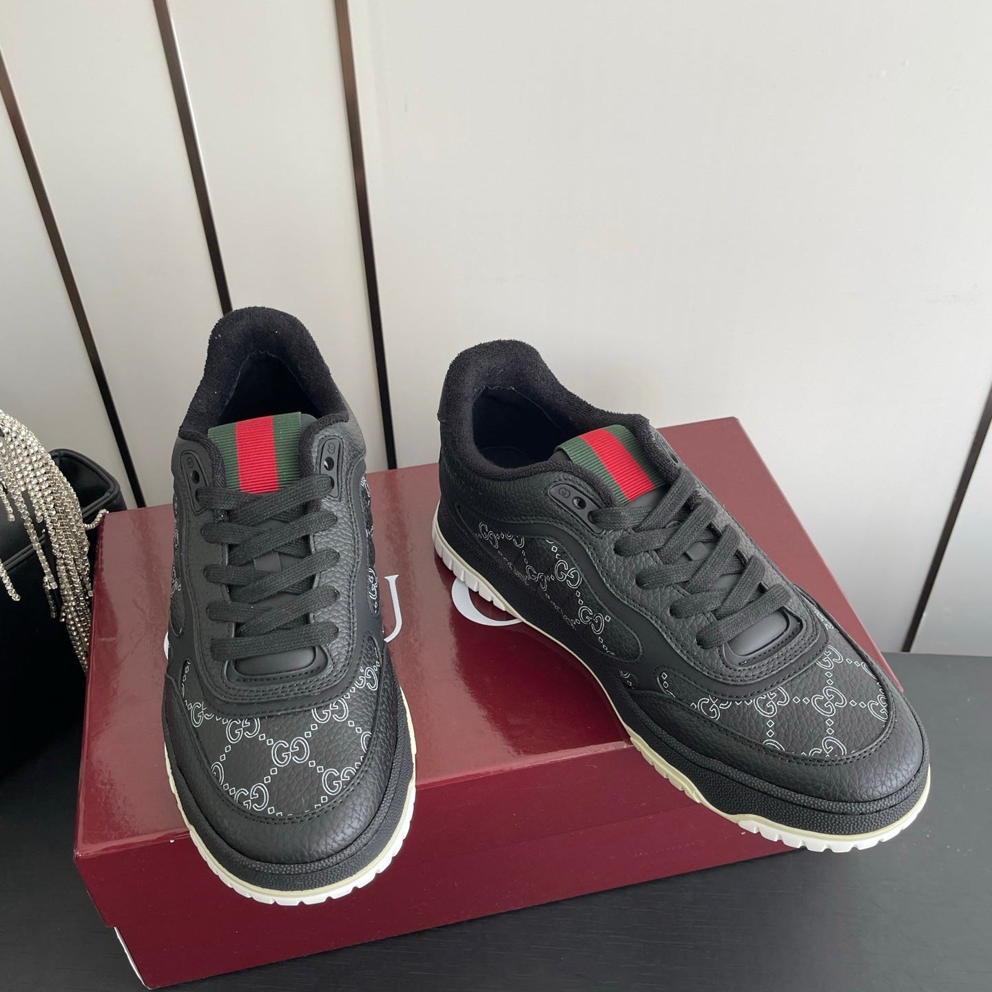 GG 26 Couple Sneakers Black Cowhide 631673
