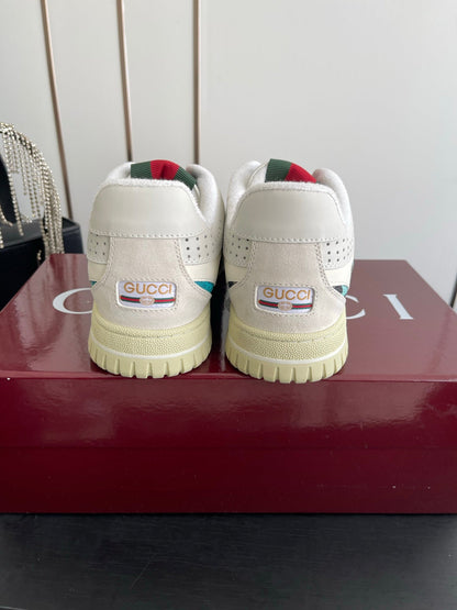 GG 26 Couple Sneakers White Gray Blue Cowhide 631674