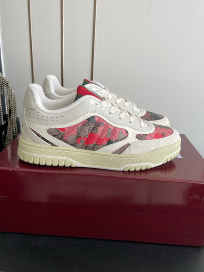 GG 26 Couple Sneakers White Pink Gray Cowhide 631679