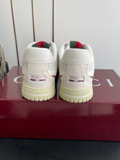 GG 26 Couple Sneakers White Pink Gray Cowhide 631679