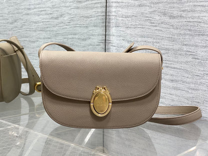 Dior 2026 Médaillon Flap Bag 23cm Grained Calfskin