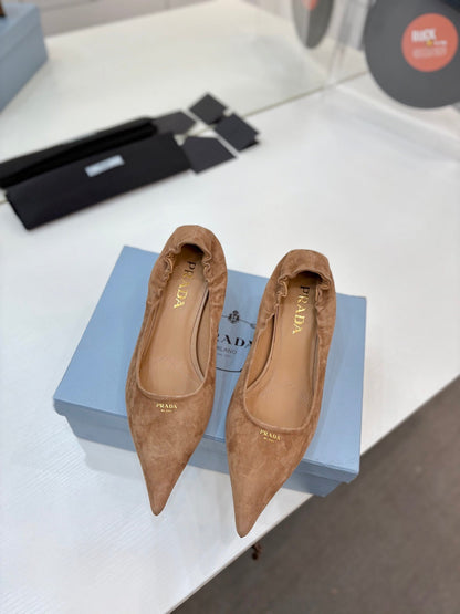 PRA 26S Pointed Toe High Heels 55 Brown Suede 627127
