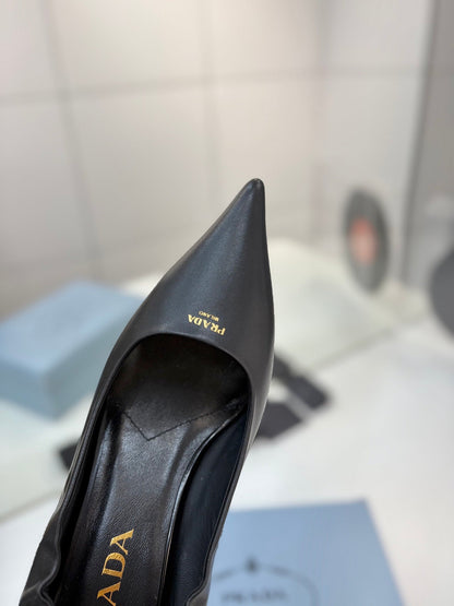 PRA 26S Pointed Toe High Heels 55 Black Cowhide 627130