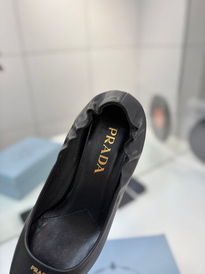 PRA 26S Pointed Toe High Heels 55 Black Cowhide 627130