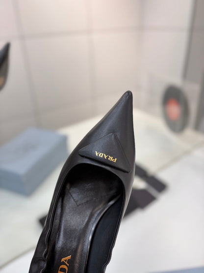 PRA 26S Pointed Toe High Heels 55 Black Cowhide 627135
