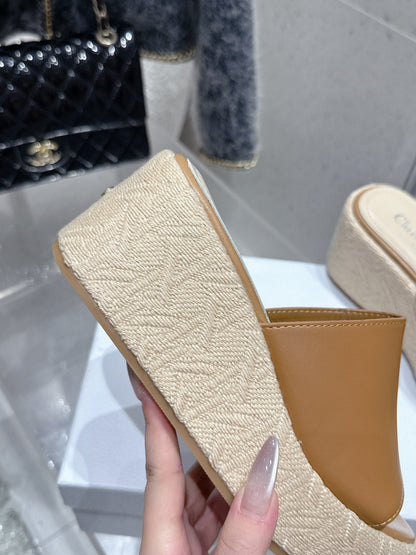 CD 26s Platform Sandal 65 Camel Brown Leather 636358