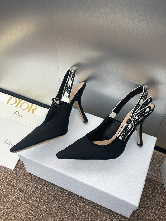 Dior 2026 J'Adior Slingback Pump Black Fabric Sheepskin 330329