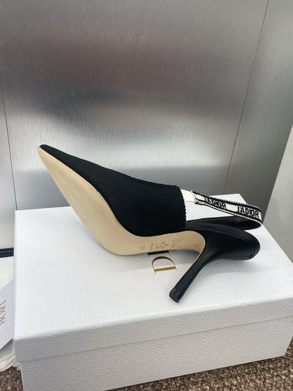 Dior 2026 J'Adior Slingback Pump Black Fabric Sheepskin 330329