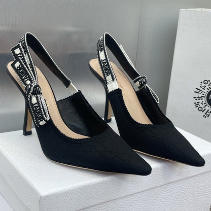 Dior 2026 J'Adior Slingback Pump Black Fabric Sheepskin 330329
