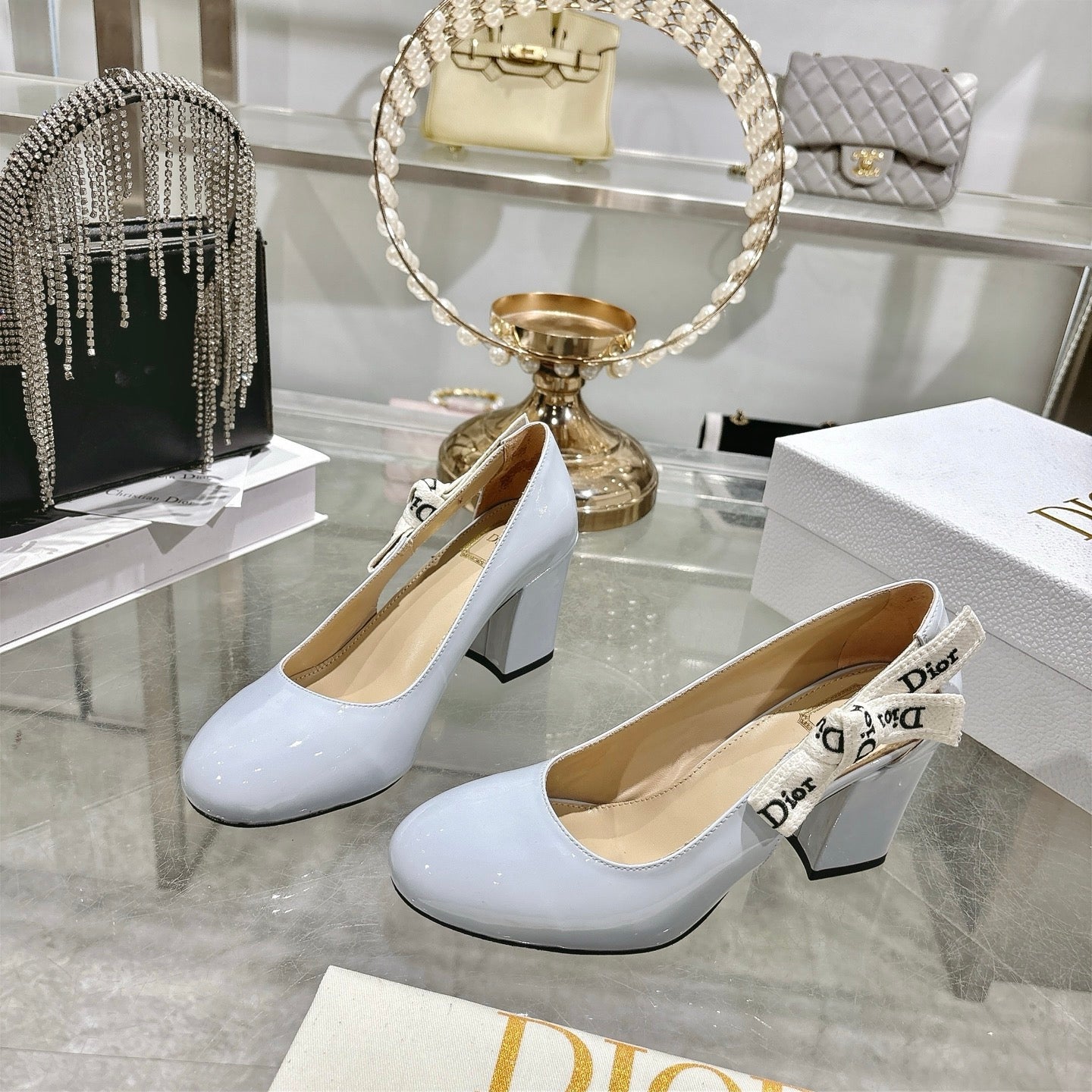 CD 26 Lolita High-Heeled 85 Baby Blue  Patent Leather 679732