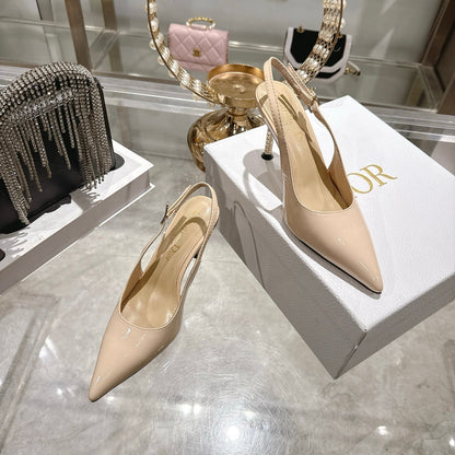 CD 26 Slingback 80 Beige Patent Leather 679852