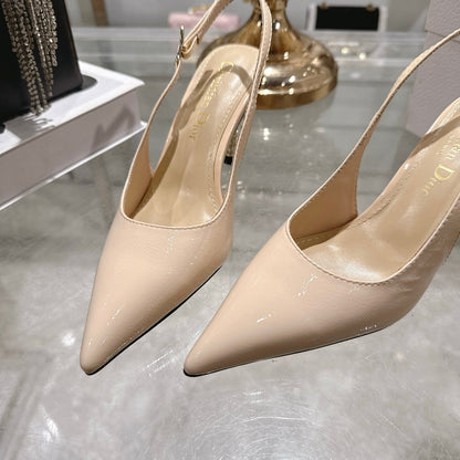 CD 26 Slingback 80 Beige Patent Leather 679852