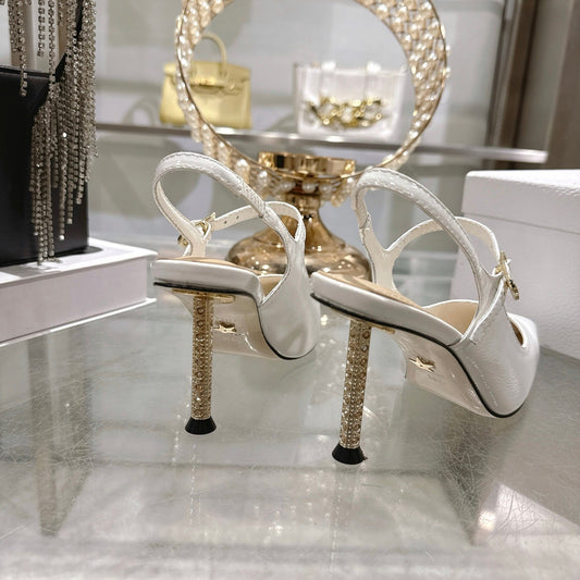 CD 26 Mary Jane High Heels 80 White Patent Leather 679858