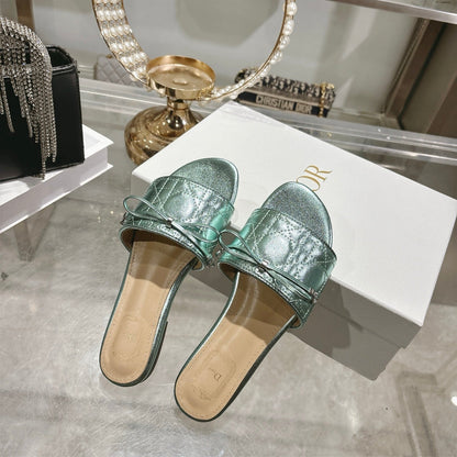 CD 26s Slippers Metallic Mint Calfskin 679867