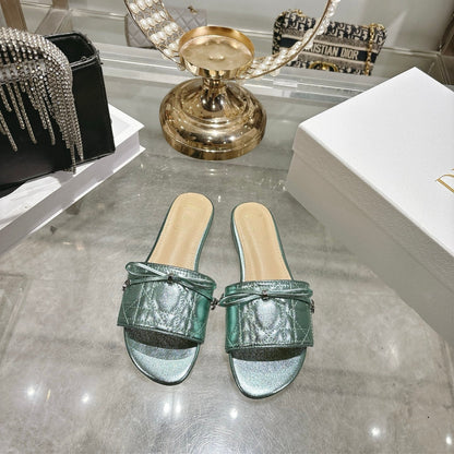 CD 26s Slippers Metallic Mint Calfskin 679867
