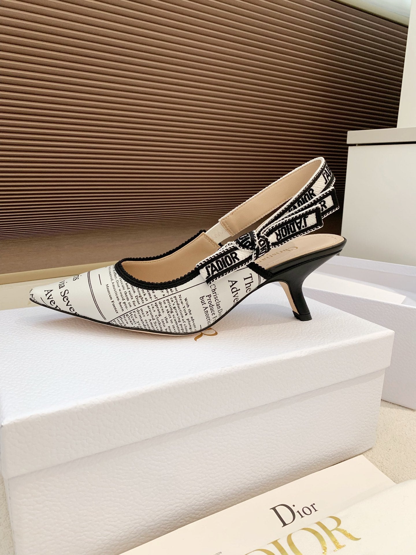 CD 26 Slingback 65 White Black Technology Fabric 614905