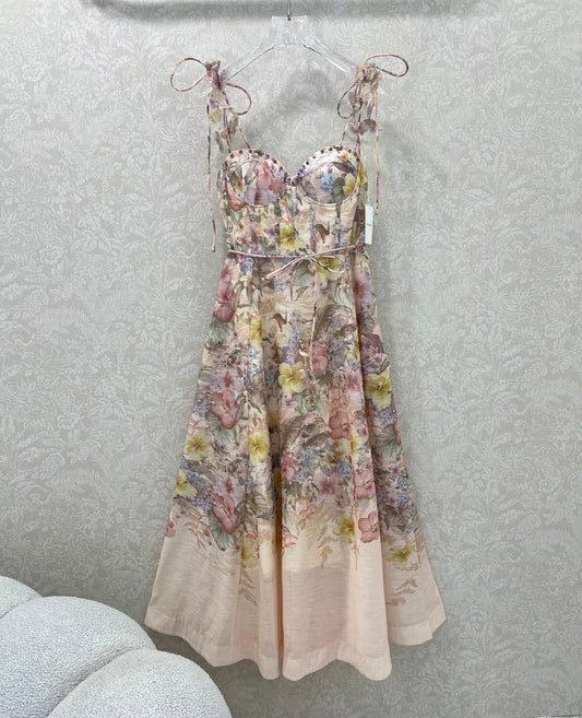 ZIMMER NEW STYLE FLORAL HALTER DRESS 272272