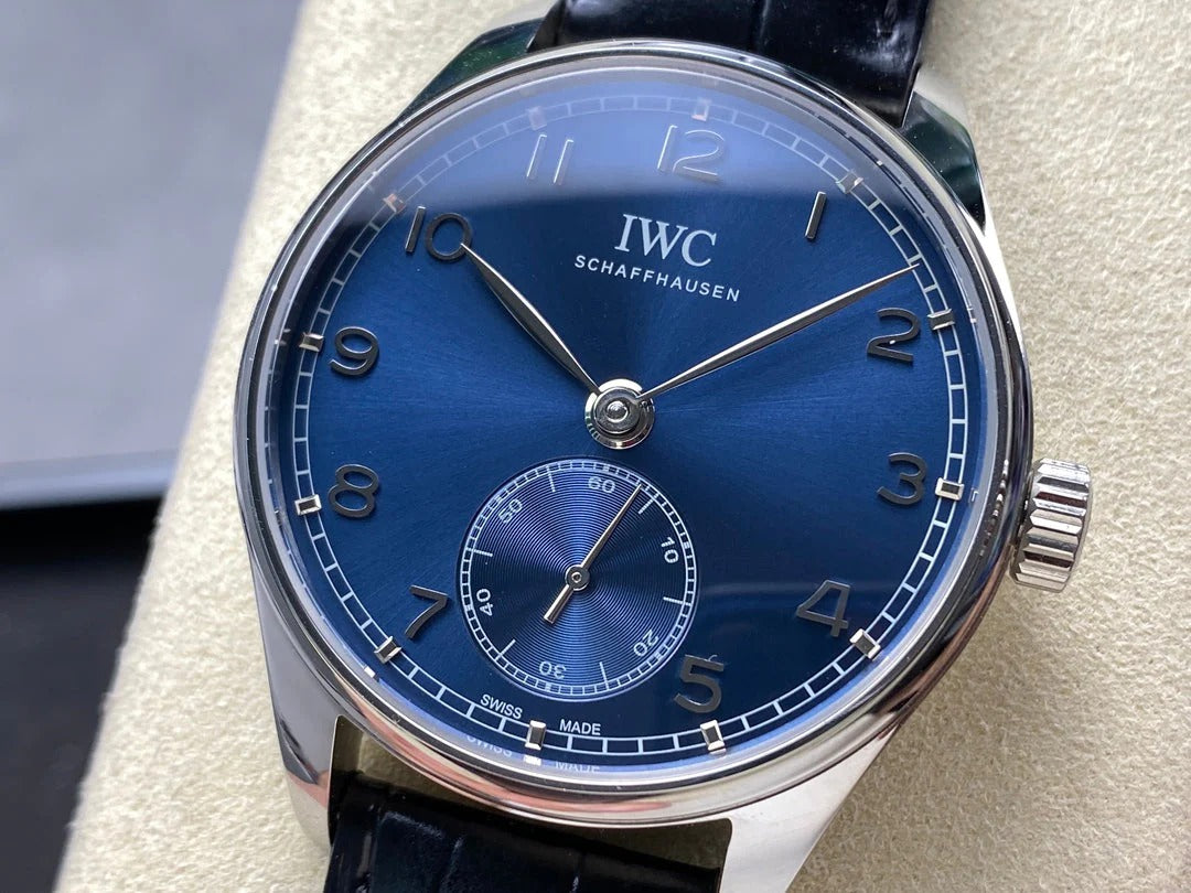 IWC Portuguese 40.4mm Dark Blue Dial Steel Case Crocodile Leather Strap