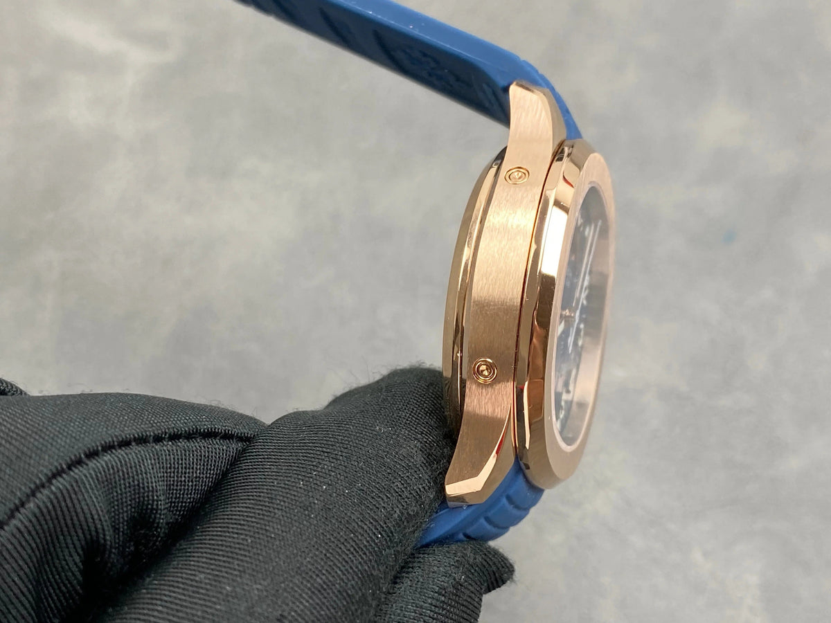 Patek Philippe Aquanaut Luce Annual Calendar 40mm Gold Case Blue Rubber Strap