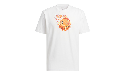 On Fire Basketball Graphic Tee "White" IY1160