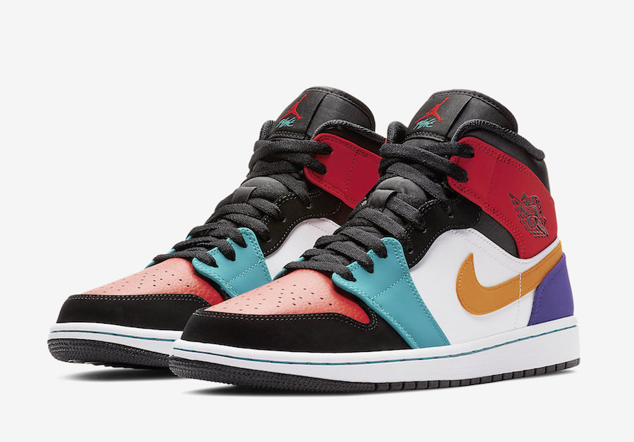 Jordan 1 Mid Multicolor 554724 Sneakers - Hall of Fame | Exclusive Drop