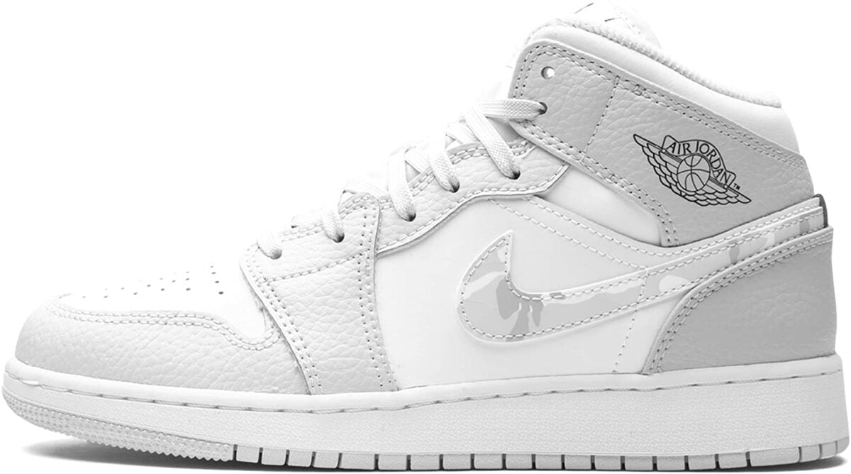 Jordan 1 MID SE GS Grey Camo Swoosh DC9035 Sneakers - Hype Release