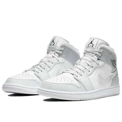 Jordan 1 Mid White Camo Sneakers - Signature Series | Must-Cop