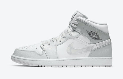 Jordan 1 Mid White Camo Sneakers - Modern Classic | Sought-After