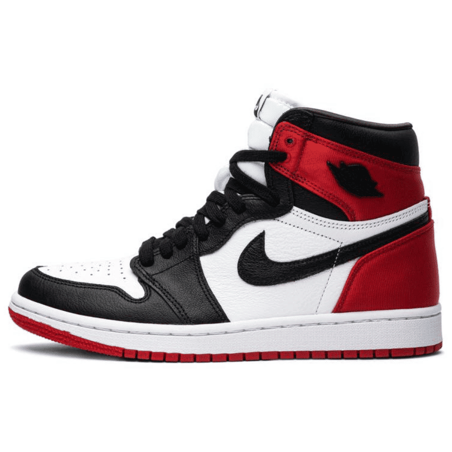 Jordan 1 Retro High Satin Black Toe Sneakers - Hype Release