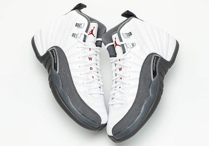 Jordan 12 Retro White Dark Grey Sneakers - Hype Release