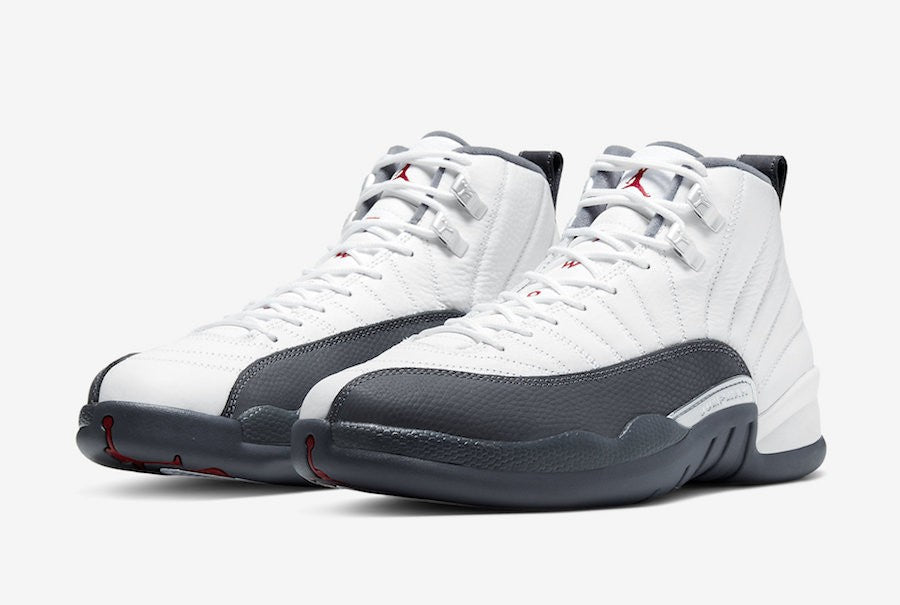 Jordan 12 Retro White Dark Grey Sneakers - Basketball Legend