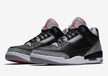 Jordan 3 Retro Black Cement Sneakers - Court Icon | Designer Kicks