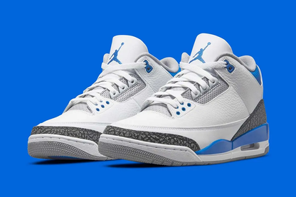 Jordan 3 Retro Racer Blue Sneakers - Cushioned Stride | Fan Favorite