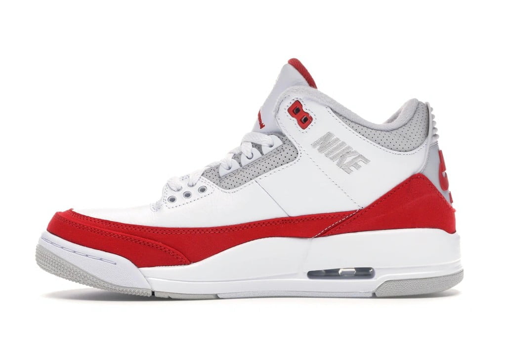 Jordan 3 Retro Tinker White University Red Sneakers - Streetwear Essential