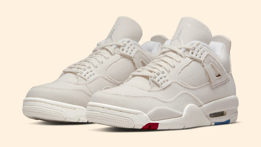 Jordan 4 Retro Blank Canvas Sneakers - Collector's Edition
