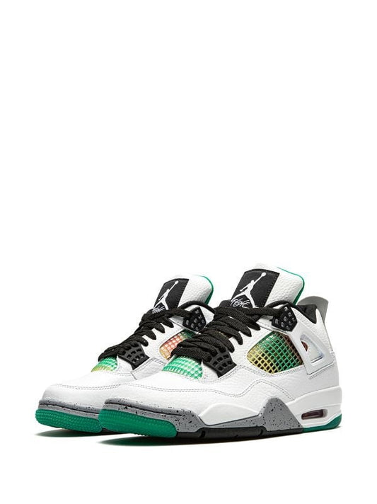 Jordan 4 Retro Lucid Green Rasta Sneakers - Signature Series