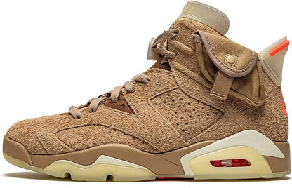 Jordan 6 Retro Travis Scott British Khaki Sneakers - Hype Release