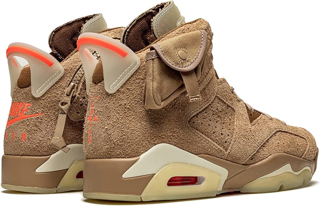 Jordan 6 Retro Travis Scott British Khaki Sneakers - Basketball Legend