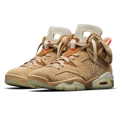 Jordan 6 Retro Travis Scott British Khaki Sneakers - Basketball Legend