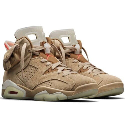 Jordan 6 Retro Travis Scott British Khaki Sneakers - Basketball Legend