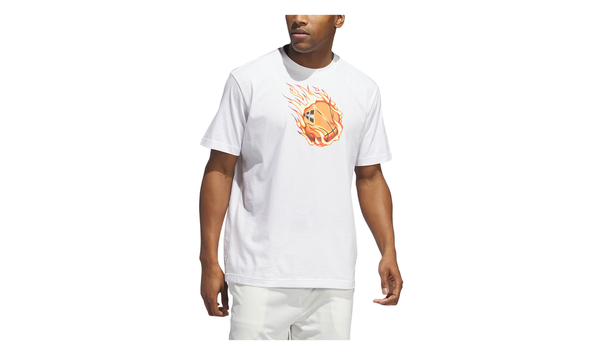 On Fire Basketball Graphic Tee "White" IY1160
