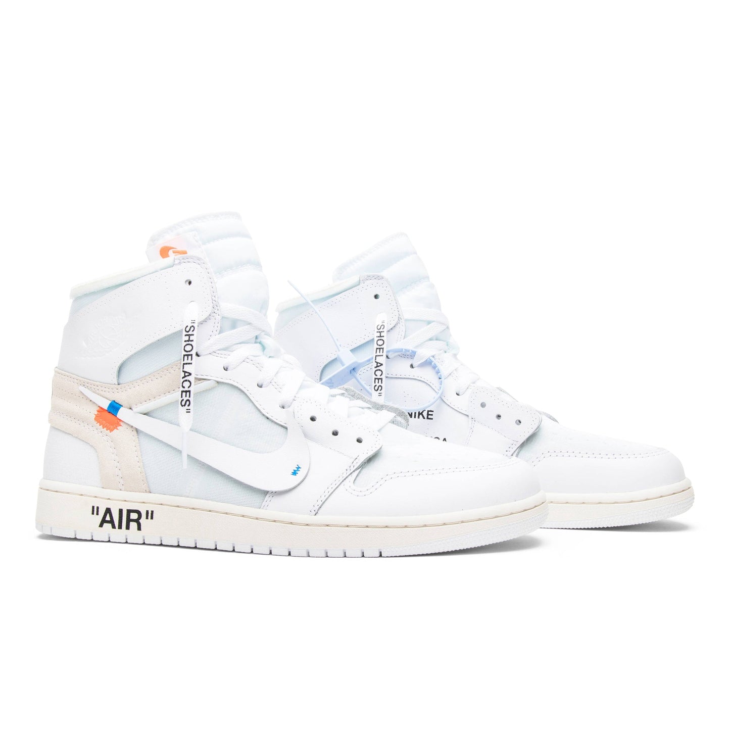 Off-White x Air Jordan 1 Retro High OG White 2018 AQ0818-100 Sneakers - Head-...